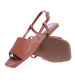 Camelowe sandały na płaskim obcasie /F10-2 13696 T176/