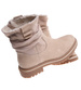 Zimowe botki saszki z ociepleniem Beżowe /B6-1 18546 G388/