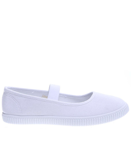 Wsuwane białe balerinki tenisówki czeszki /F6-2 15529 T295/