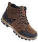 Ocieplane brązowe męskie buty trekkingowe /A10-1 18618 T499/