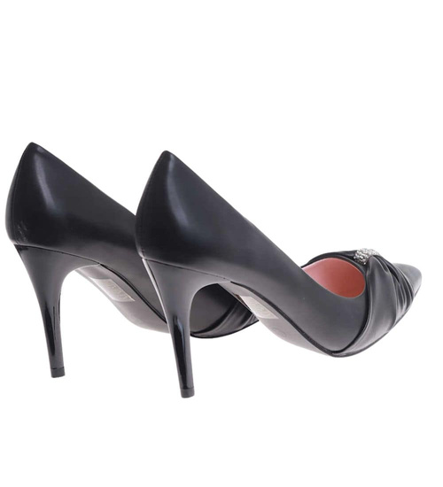 Czarne czółenka damskie na szpilce /G13-1 17751 G156/