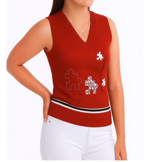 Bordowa koszulka bezrękawnik /H2 K8 ub967 S)0/