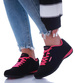 Lekkie czarno fuksjowe buty sportowe /E2-1 H2 14737 S149/