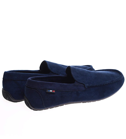Zamszowe buty męskie wsuwane mokasyny /F2-2 16629 S398/