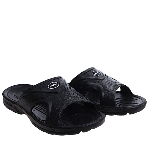 Basenowe klapki męskie CZARNE /A9-1 11727 T195/