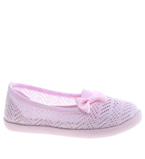 Koronkowe dziewczęce tenisówki Różowe /B5-2 13352 T8/