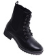 Czarne botki trapery damskie /E4-3 18271 W485/