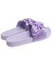 Fioletowe klapki damskie z kokardą /E6-34196 S096/