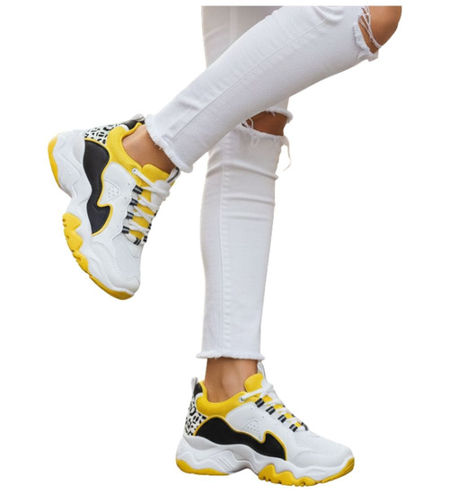 Sznurowane damskie buty sportowe sneakersy /A2-2 12353 S253/ 