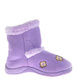 Fioletowe kapcie na suwak z futerkiem /E5-1 10275 S095/