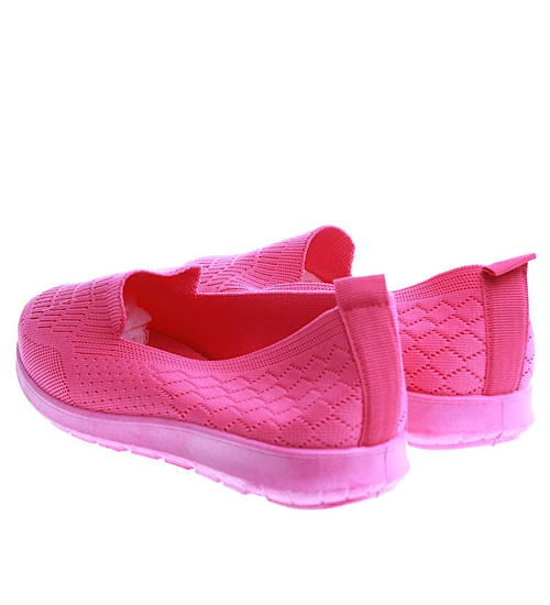 Wkładane fuksjowe  damskie buty sportowe /A8-2 14147 T234/