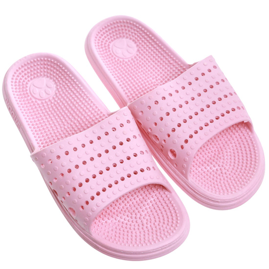 Różowe ażurowe klapki fakirki na basen /C7-1 17293 S185/