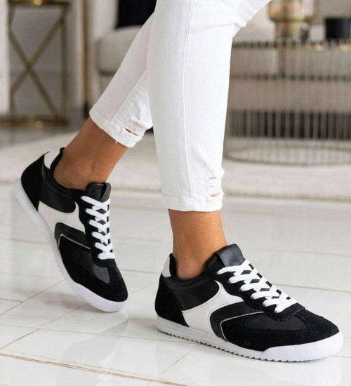 Czarne buty sportowe damskie /E8-2 18803 W233/