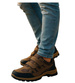 Buty trekkingowe na rzepy Brązowe /E3-3 18205 T386/