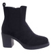 Czarne botki damskie na grubym obcasie /D6-1 18323 W385/