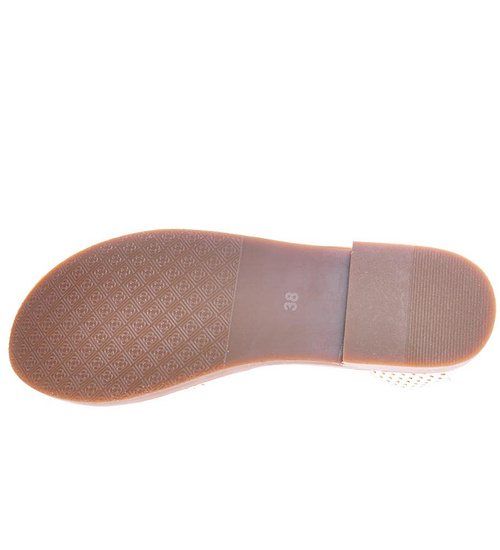 Ażurowe białe baleriny /G7-3 11264 T049/