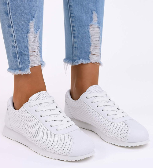 Białe damskie buty sportowe /C5-3 13815 T203/