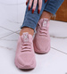 Wsuwane damskie buty sportowe Różowe /A9-3 13100 S396/