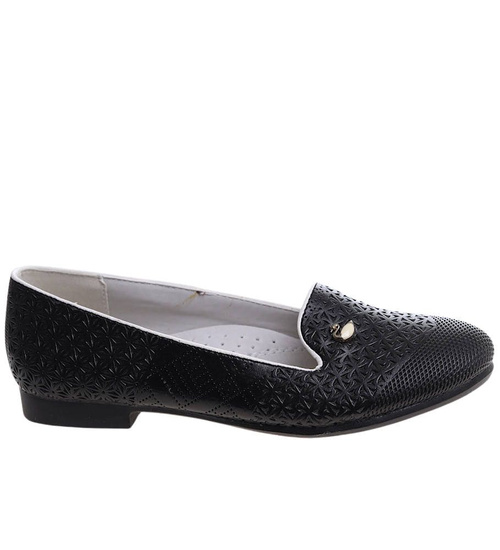 Dziewczęce baleriny lordsy Czarne /F6-2 4696 GA4-5/