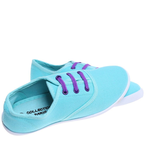 Zielone wsuwane tenisówki dziewczęce /G7-1 18057 T075/