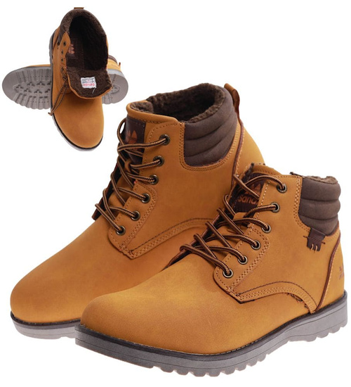 Buty trekkingowe męskie ocieplane /B7-3 16939 T493/