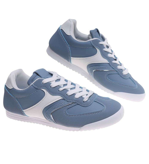 Niebieskie buty sportowe damskie /E9-3 18802 W233/