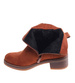 Karmelowe botki damskie na niskim obcasie /F1-3 18412 W456/