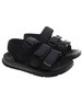 Czarne chłopięce sandały na rzepy /G7-2 17895 T155/