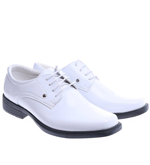 Białe męskie pantofle półbuty /D3-1 13770  T139/