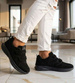 Czarne męskie buty sportowe na rzepy sneakersy /G12-1 15790 T289/