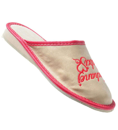 Skórzane kapcie PREZENT na Dzień Babci /E2-1 7377 S196/