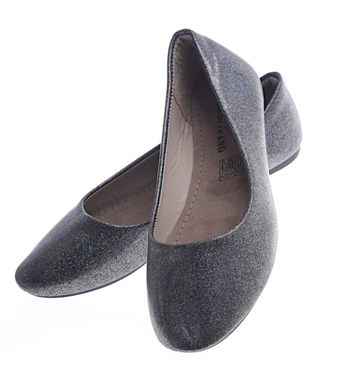 Lśniące baleriny damskie /E1-2 13122 196/