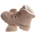 Zimowe botki trapery z futerkiem Beżowe /C4-1 18424 T347/