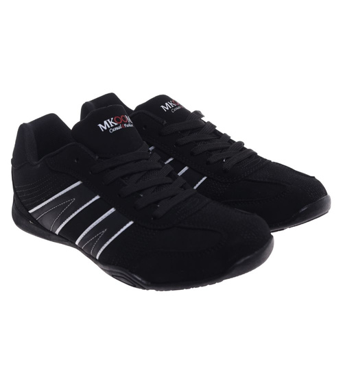 Sznurowane damskie czarne buty sportowe ost505