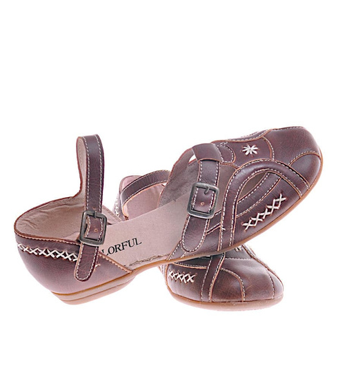 Wygodne sandały dziewczęce Brązowe /D8-3 11640 T5-5/