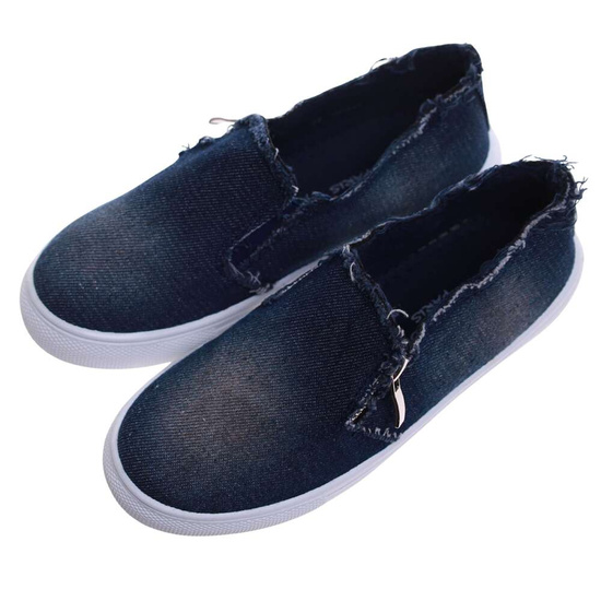 Granatowe trampki z suwakiem dla dziewczynki /A5-2 17279 T7-38/