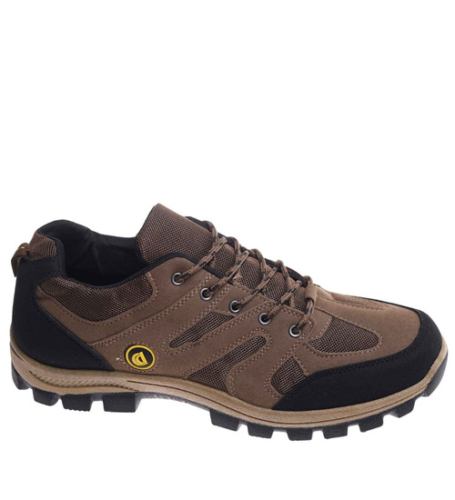 Męskie buty trekkingowe Duże rozmiary Brązowe /D3-1 18194 T435/
