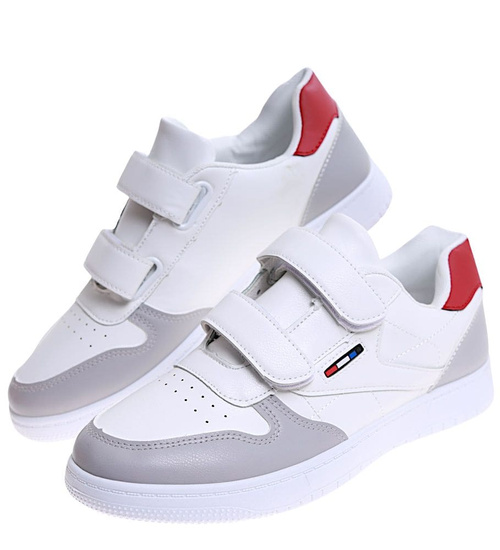 Wygodne trampki męskie na rzepy /F9-2 16956 T386/