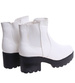 Ocieplane białe botki na platformie /C6-2 16619 T142/