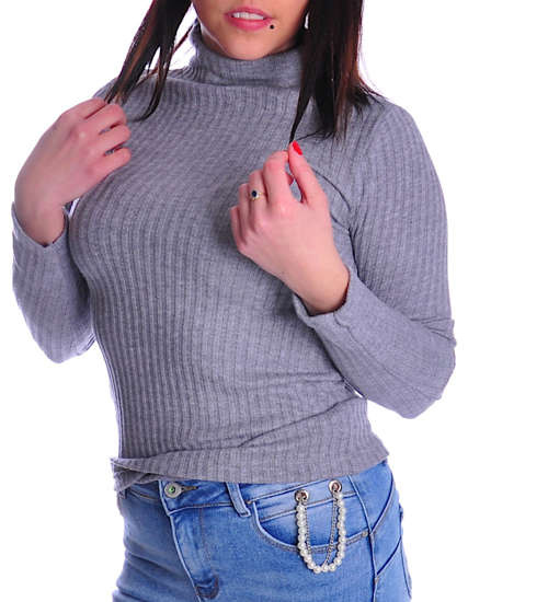 Jasno szary golf damski /F9-1 UB329 T076/