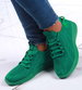 Wsuwane damskie buty sportowe neonowa zieleń /A2-2 13129 S296/