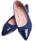 Granatowe baleriny damskie ze szpicem /B3-3 16013 T181/