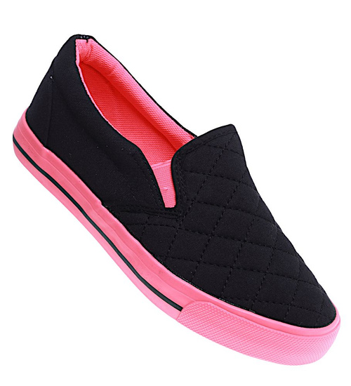 Czarno fuksjowe dziewczęce tenisówki /A1-2 15902 T079/