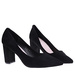 Czarne klasyczne czółenka damskie na słupku /E6-2 15221 T594/