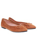 Camelowe baleriny damskie z kokardką/A3-2 16010 T181/