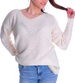Oversizowy sweter damski Ecru /B4-1 UB360 U107/