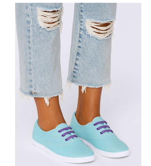 Zielone wsuwane tenisówki dziewczęce /G7-1 18057 T075/