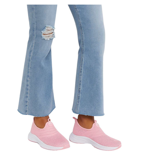 Wsuwane różowe buty sportowe /D7-2 H2 17449 W195/