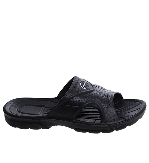 Basenowe klapki męskie CZARNE /A9-1 11727 T195/