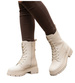 Beżowe zimowe botki trapery glany z futerkiem /A2-1 18524 T482/